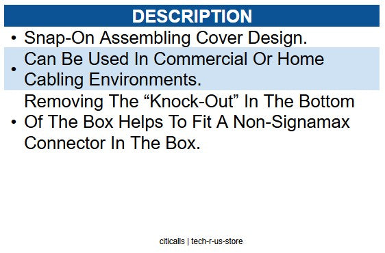 Wavenet WAV-SURFACE-2-WH SMB-2WH-S SURFACE BOX 2 PORT WHITE