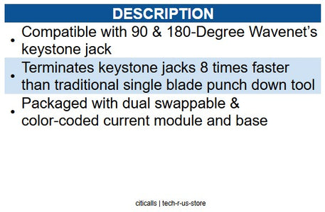 Wavenet WAV-TOOL-JACK4PAIR 4 PAIR TERMINATION TOOL