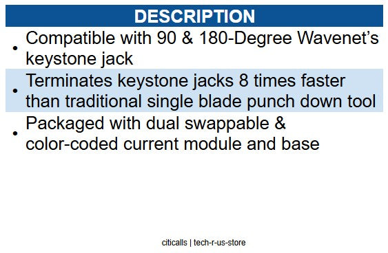 Wavenet WAV-TOOL-JACK4PAIR 4 PAIR TERMINATION TOOL