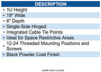 Wavenet WAV-WMHB-1U HINGED WALL BRACKET 1U