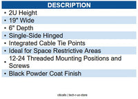 Wavenet WAV-WMHB-2U HINGED WALL BRACKET 2U