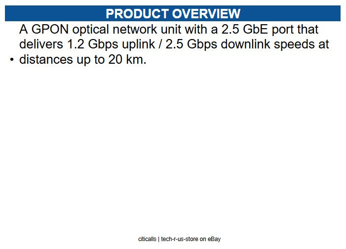 Ubiquiti Networks WAVE-FIBER-ONU WaveFiber Optical Network Unit Polycarbonate