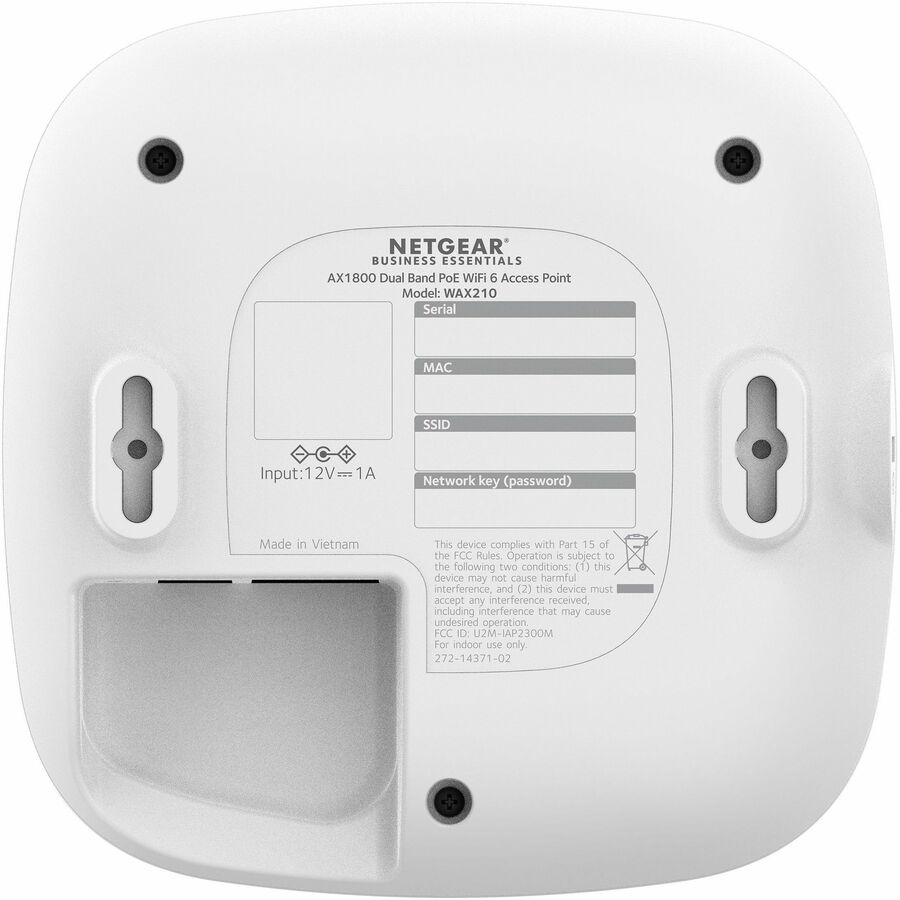 Netgear WAX210-100NAS WAX210 Dual Band Wi-Fi 6 - Wireless Access Point