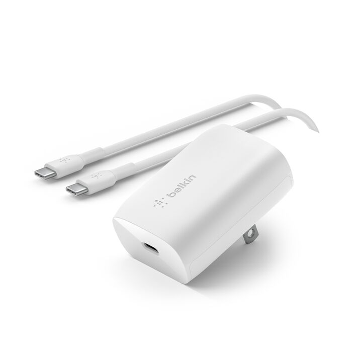 Belkin WCA005DQ1MWH-B6 30W USB-C PD 3.0 PPS Wall Charger + 3.3ft USB-C to USB-C