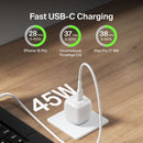 Belkin WCA013DQWH 45W Portable USB-C Wall Charger - 1xUSB-C (45W) - Fast Charge