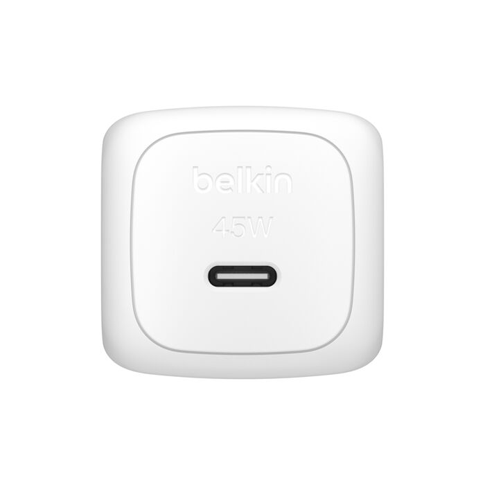 Belkin WCA013DQWH 45W Portable USB-C Wall Charger - 1xUSB-C (45W) - Fast Charge