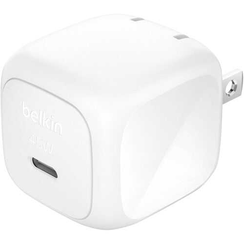 Belkin WCA013dqWH 45W Portable USB-C Wall Charger - 1xUSB-C (45W) - Fast Charge