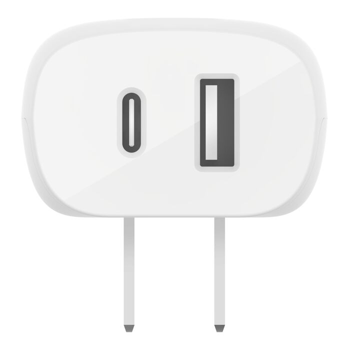 Belkin WCB007DQWH 37W Portable Dual Port USB-C Wall Charger - USB Type-C