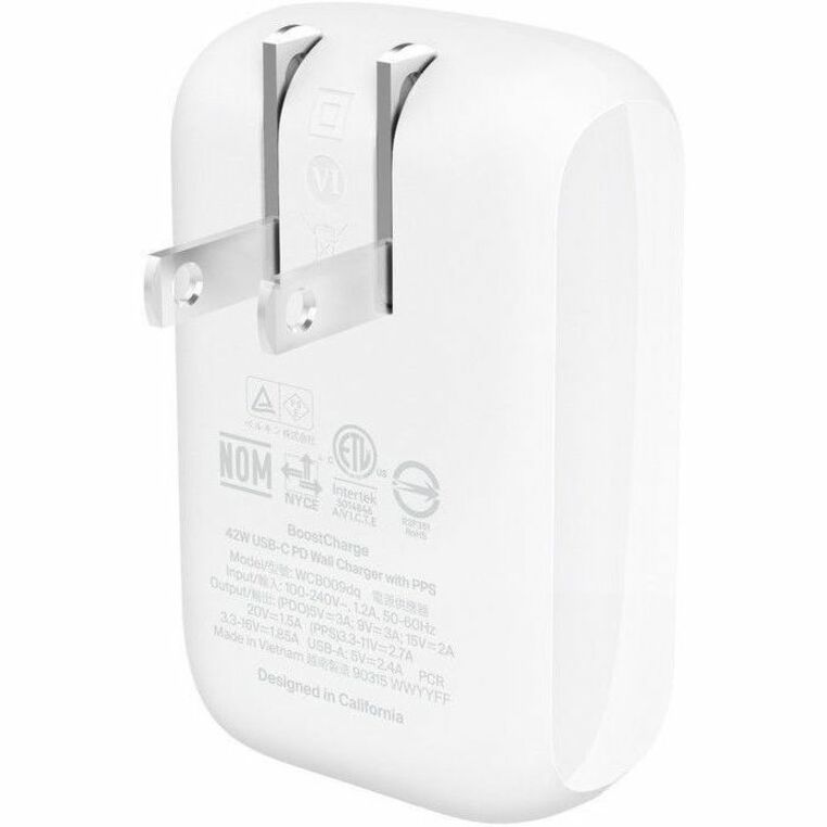 Belkin WCB009dqWH BoostCharge Dual Wall Charger 42W - White