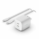 Belkin WCH011DQ2MWHB6 45W Portable Dual Port GaN Wall Charger - 2xUSB-C