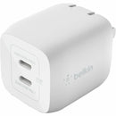 Belkin WCH011DQ2MWHB6 45W Portable Dual Port GaN Wall Charger - 2xUSB-C