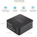 StarTech WCH1CBK USB C Wall Charger, 60W PD with 6ft/2m Cable