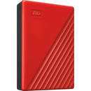 WD WDBPKJ0040BRD-WESN My Passport 4 TB Portable Hard Drive - External - Red