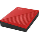 WD WDBPKJ0040BRD-WESN My Passport 4 TB Portable Hard Drive - External - Red