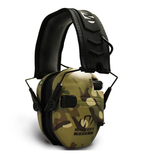 Walkers Game Ear WGE-GWP-RSEM-MCC RAZOR SLIM ELECTRONIC MUFF MULTICAMO TAN