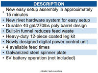 Wildgame Innovations WGI-W270D WGIFD0026  270p 40 Gallon Feeder Kit