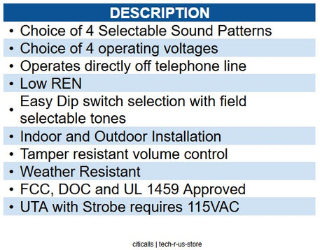 Wheelock WH-UTA-1 Wheelock Universal Tel Alert