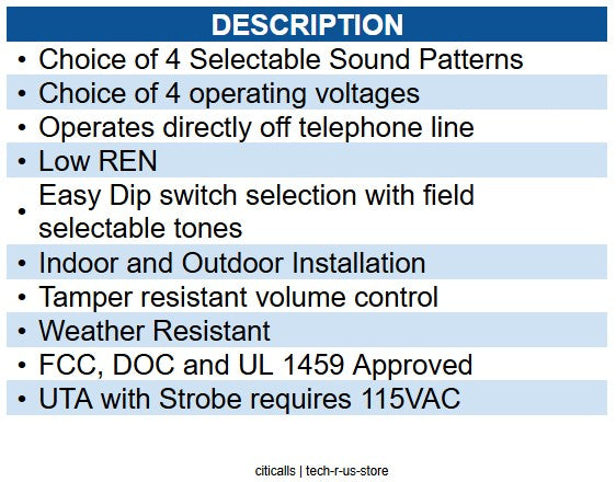 Wheelock WH-UTA-1 Wheelock Universal Tel Alert
