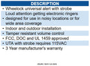 Wheelock WH-UTA-VPS Wheelock Univer.Alert W/Strobe