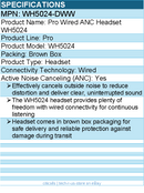 Dell WH5024-DWW Pro Wired ANC Headset WH5024 - Active Noise Canceling (ANC)