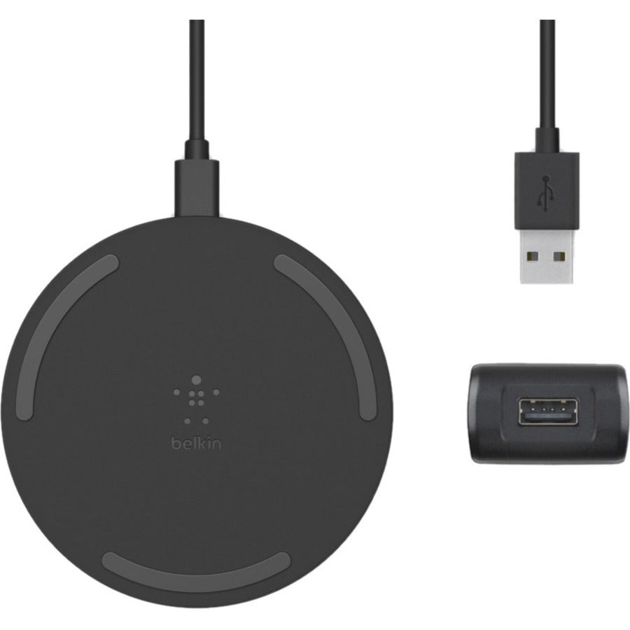Belkin WIA001TTBK BoostCharge 10W Wireless Charging Pad + QC 3.0 Wall Charger