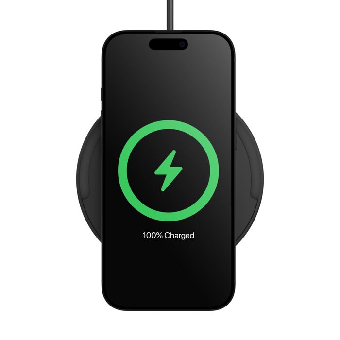 Belkin WIA012TTBK 15W Qi Wireless Charging Pad for Smartphones - USB-C Cable