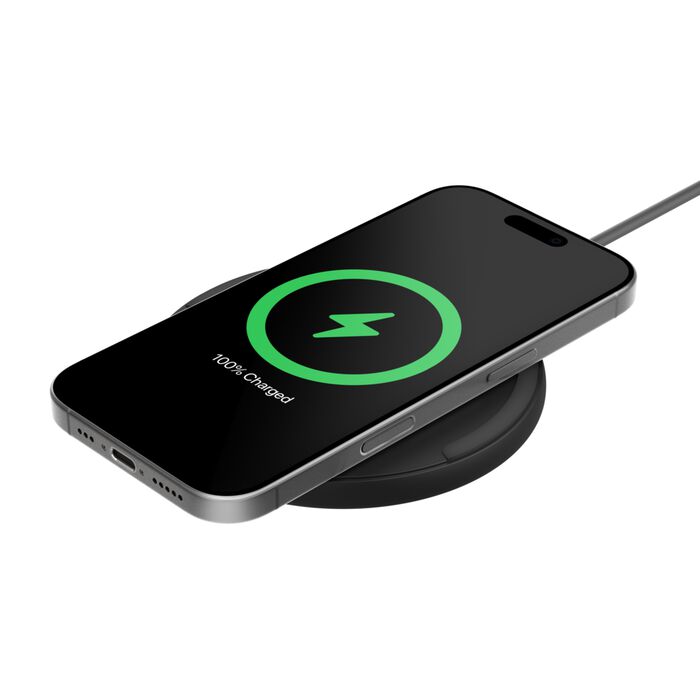 Belkin WIA012TTBK 15W Qi Wireless Charging Pad for Smartphones - USB-C Cable