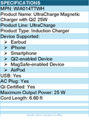 Belkin WIA014TTWH UltraCharge Magnetic Charger with Qi2 25W - Induction Charger