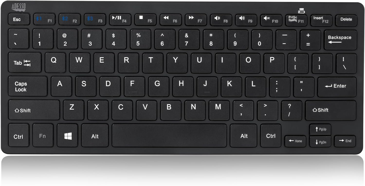 Adesso WKB-1100BB SlimTouch Mini - Keyboard - wireless - Bluetooth 3.0