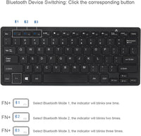 Adesso WKB-1100BB SlimTouch Mini - Keyboard - wireless - Bluetooth 3.0