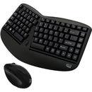 Adesso WKB-1150CB Tru-Form Wireless Ergo Mini Keyboard & Mouse - Wireless - RF