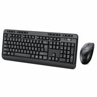 Adesso WKB-1320CB Antimicrobial Wireless Desktop Keyboard and Mouse