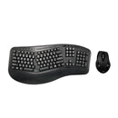 Adesso WKB-1500GB Wireless Ergonomic Keyboard and Laser Mouse - Black