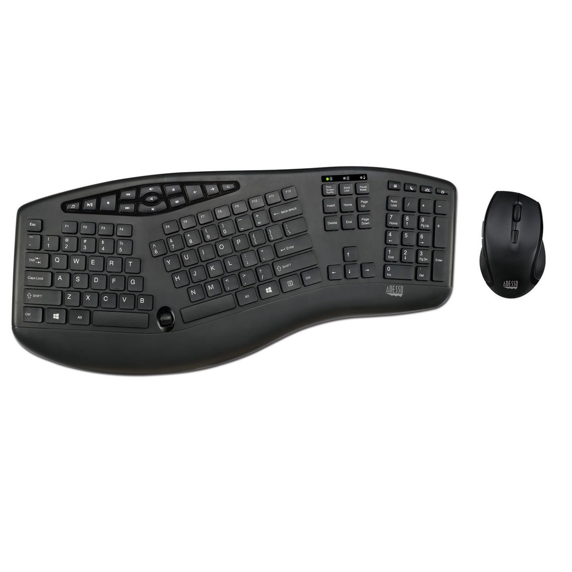 Adesso WKB-1600CB TruForm 1600 Wireless Ergonomic Keyboard and Optical Mouse