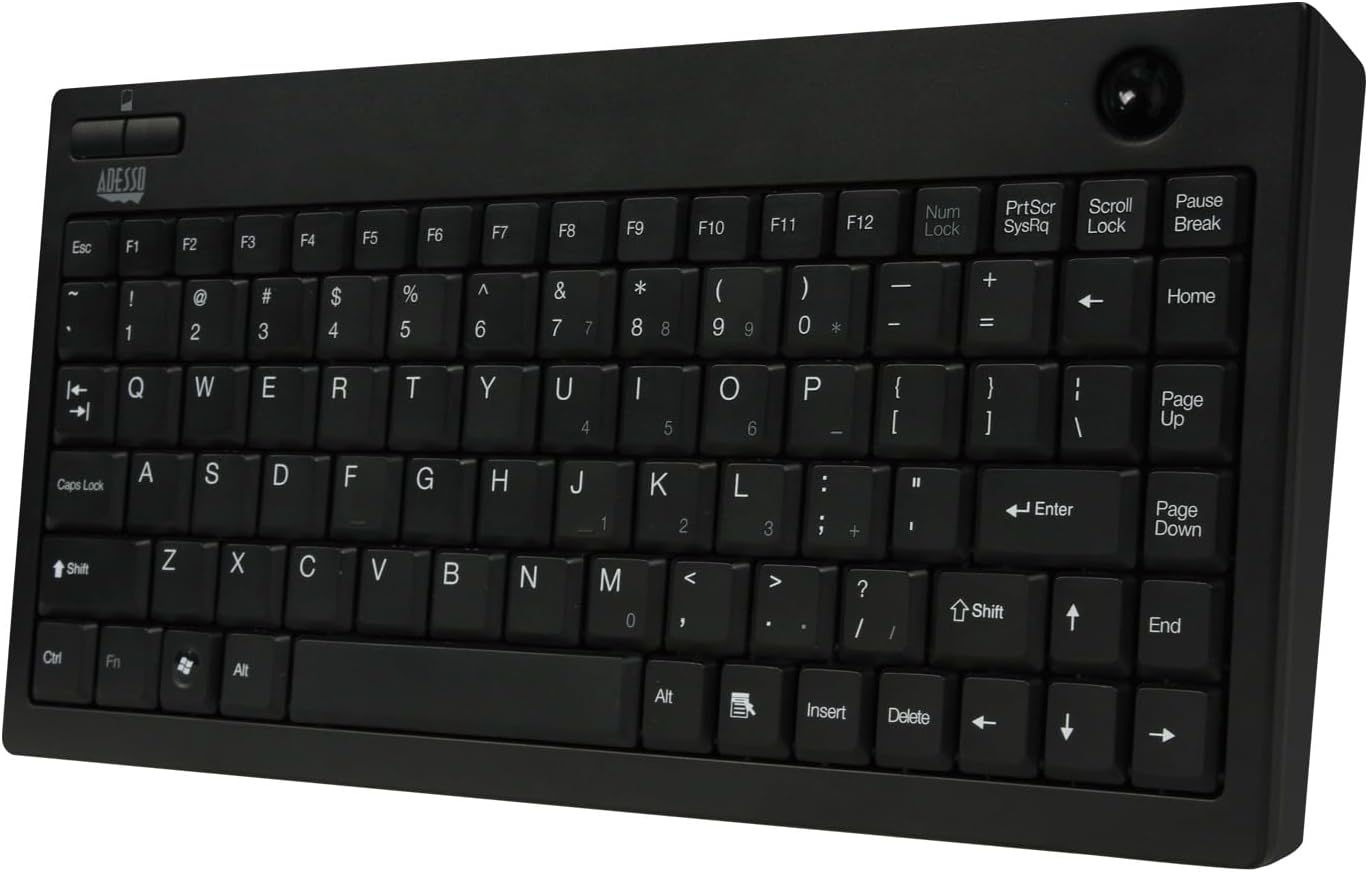 Adesso WKB-3100UB Wireless Keyboard - USB - 87 Keys - Black