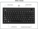 Adesso WKB-3100UB Wireless Keyboard - USB - 87 Keys - Black