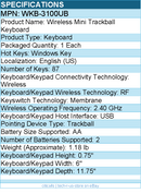 Adesso WKB-3100UB Wireless Keyboard - USB - 87 Keys - Black