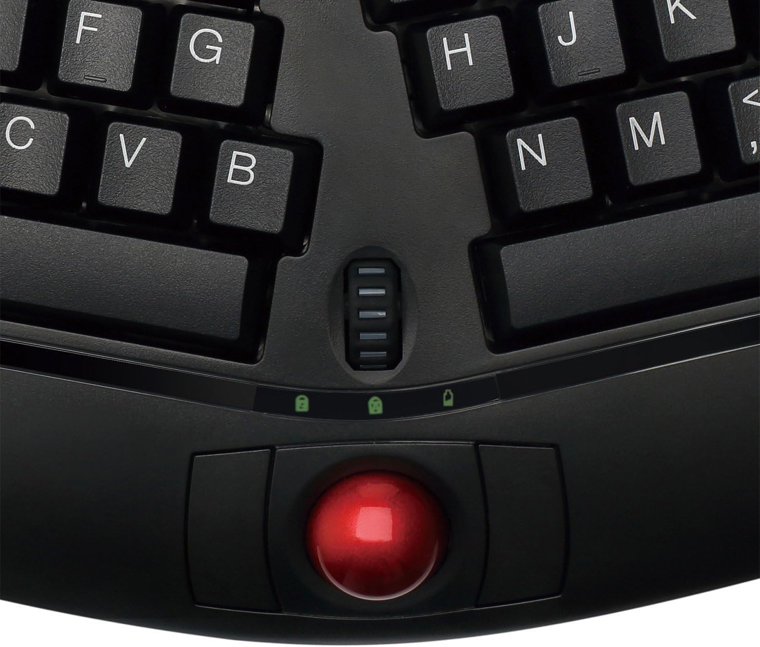 Adesso WKB-3150UB Tru-Form Media 3150 - 2.4 GHz Wireless Ergo Trackball Keyboard