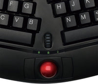 Adesso WKB-3150UB Tru-Form Media 3150 - 2.4 GHz Wireless Ergo Trackball Keyboard