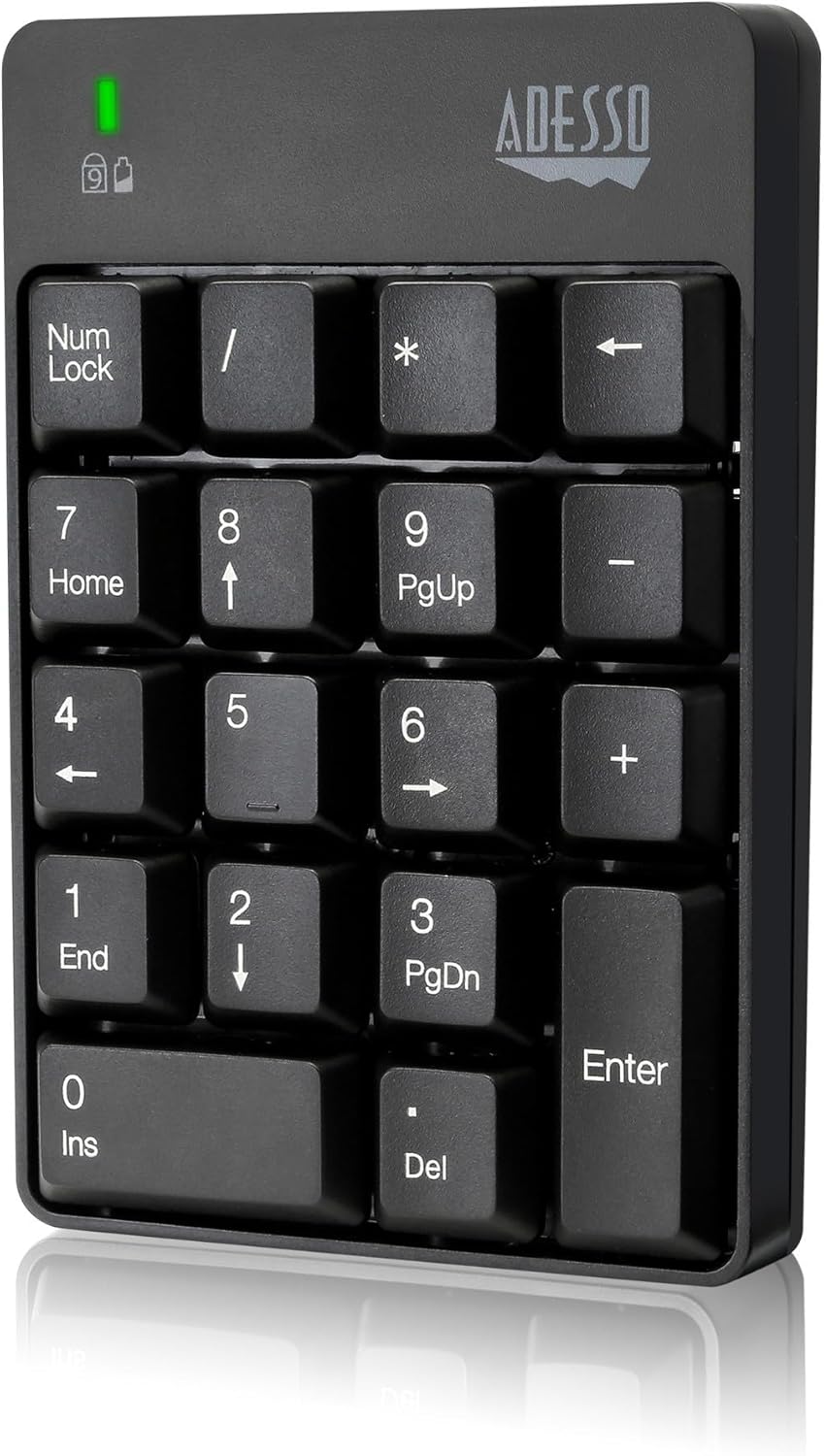 Adesso WKB-6010UB Wireless Spill Resistant 18-Key Numeric Keypad - 18 Key(s)