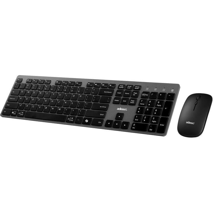 Adesso WKB-7300CB EasyTouch WKB-7300 Keyboard & Mouse - Wireless - USB Type A