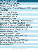 Dell WL7024-DDAO Premier Wireless ANC Headset - WL7024 - Over-the-ear