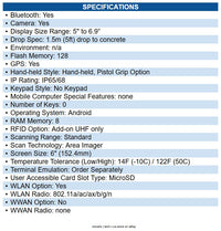 Zebra WLMT0-T22B8CBD8-NA TC22 Mobile Computer 1D, 2D - SE55Scan Engine2.10 GHz