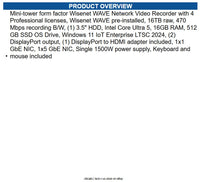 Hanwha WRT-P-5205W-16TB Mini-Tower Wave Recording Server, Windows IoT OS, 16TB