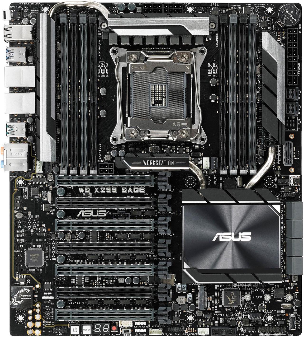 Asus WS X299 SAGE Workstation Motherboard -Intel X299Chipset, Socket R4 LGA-2066