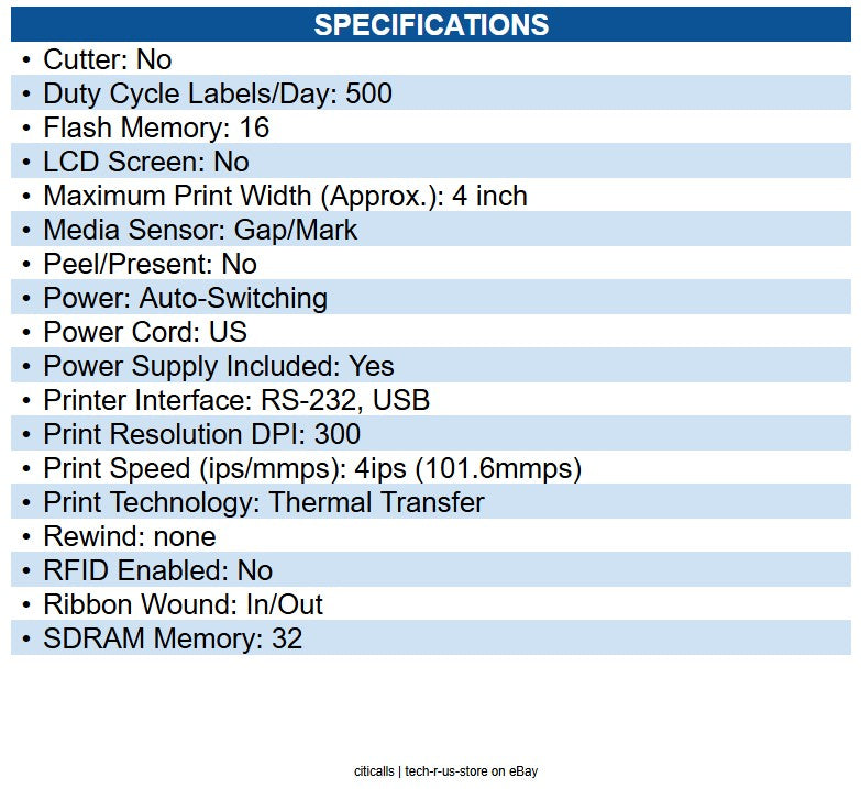 Sato WT302-403NN-EX1-2 WS4-2 Printer, Thermal Transfer, 300dpi, USB/LAN/RS232