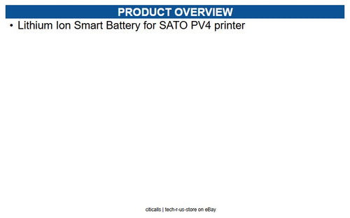 Sato WWPV45010 Lithium Ion Smart Battery for SATO PV4 printer
