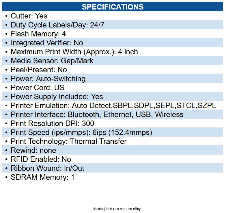Sato WWSG04001 SG112EX 10.5" Thermal Transfer Printer, 305dpi, USB/LAN/Serial/