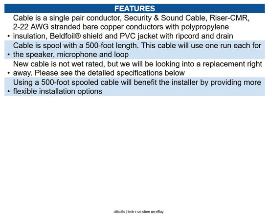 Panasonic WX-C695S-WR Attune Wire Kit Wet Rated
