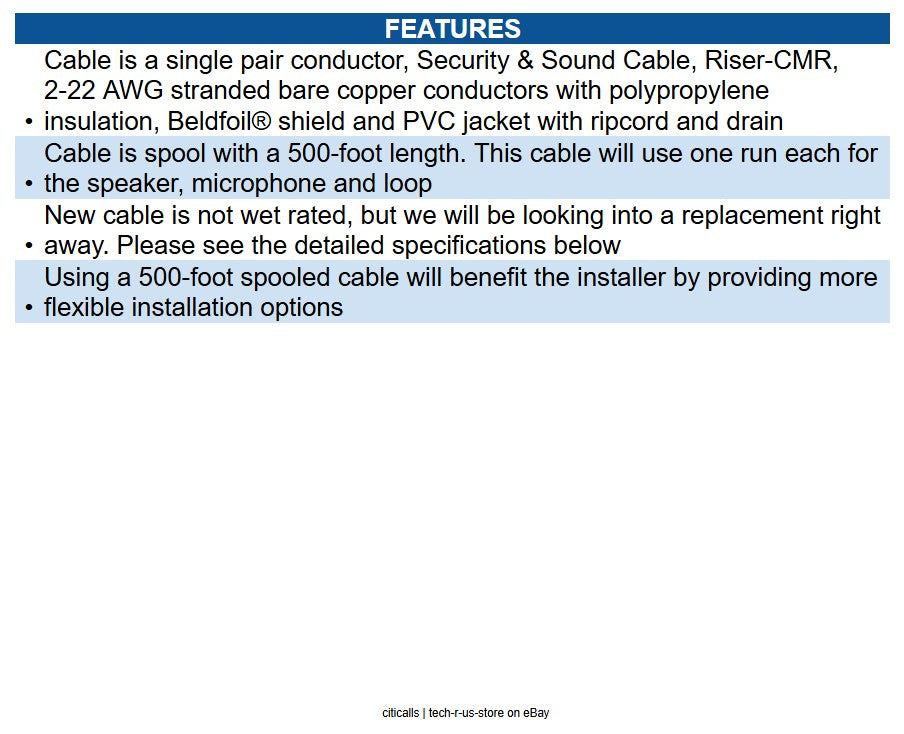 Panasonic WX-C695S-WR Attune Wire Kit Wet Rated